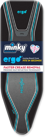 Minky Ergo Extra Thick Elasticated Replacement Ironing Board Cover, Black, 122 x 38 cm- new but open bag