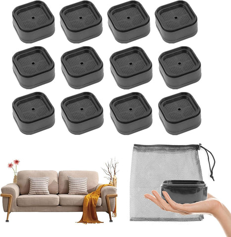 12Pcs Furniture Risers, 2 Inch Raisers Lifter , black , new
