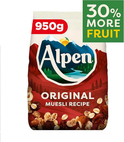 Alpen Original Muesli, Low Sugar, 950g, Best before 06/26