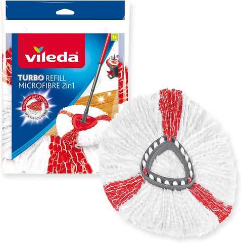 Vileda EasyWring and Clean Turbo 2-in-1 Mop Refill Head, open, damaged packaging