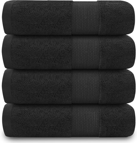 GC GAVENO CAVAILIA Hand Towels, Set of 4, Black, condition new