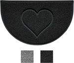 Nicoman Heart Shape Embossed Entrance Door Mat - (Half-Moon, Black, 70 x 44cm) new but no original packaging