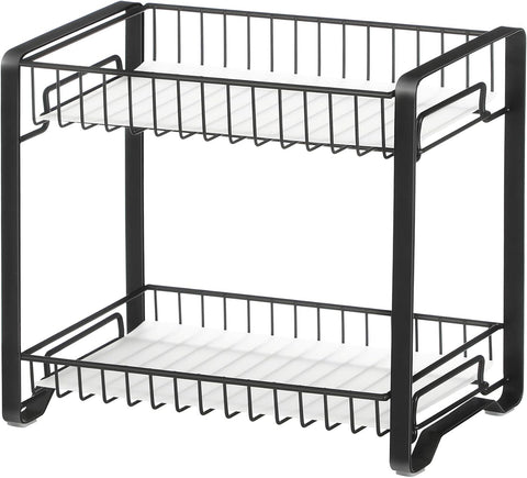 SONGMICS Spice Rack, 2 Tier, Black, condition new but open box