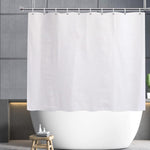 YISURE Short Shower Curtain 59'' Length, White Waffle Texture with 12 Pack Hooks, New, scruffy bag