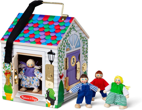 Melissa & Doug Doorbell House Wooden Toy,Used- very good, has some small knocks & dents, doesn't affect use