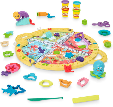 Play-Doh Fold and Go Playmat Starter Playset, used-very good condition, one spoon missing, open-scruffy box