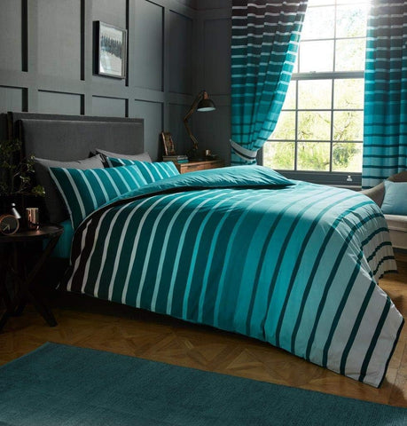 Gaveno Cavailia Luxurious Oscar Bed Set with Duvet Cover and Pillow Cases, Polyester-Cotton, Teal, King , new , scruffy packaging , open