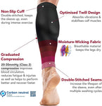 aZengear Calf Compression Sleeves (L-XL, Pink Black) condition new, no box