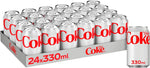 Diet Coke Can Cola, Tray 330 ml (Pack of 24), best before 1/26