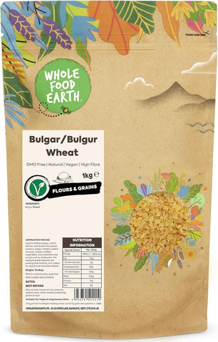 Wholefood Earth Bulgar/Bulgur Wheat 1 kg- best before 18/12/24