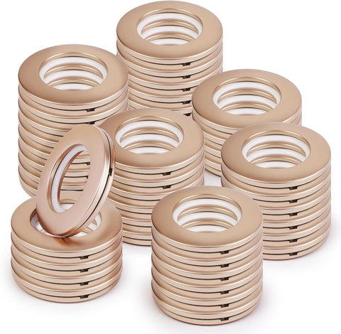 WCIC 48PCS Curtain Grommet Kit 40mm Plastic Eyelet Rings , matte coffee , new , scruffy packaging