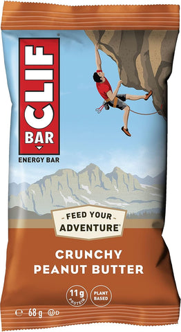 CLIF Energy Bars crunchy peanut butter/ Nutritional Protein Bar (12 x 68g)- best before 01/25- open box and taped