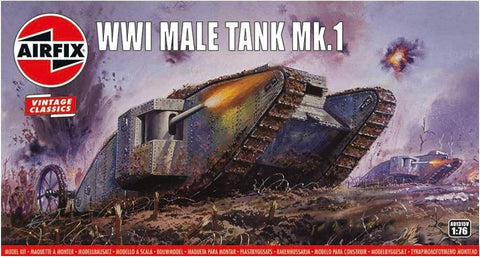 Airfix Vintage Classics Set -  WWI male tank , good condition , broken box ( ref tt115)
