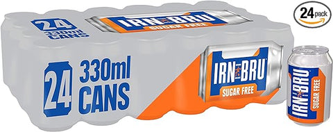 IRN-BRU Sugar-Free Diet - 23 x 330ml Cans- best before 06/25- scruffy pack