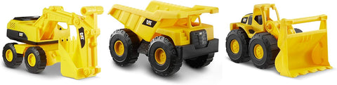 Caterpillar 82360 Construction Vehicles Mini Crew 3 Pack, condition new, open, scruffy box