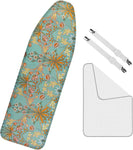 Philorn Ironing Board Cover Multi 4 Layer Thick Back Padding 100% Cotton 140 x 45 cm (Retro Pattern)-new but broken bag