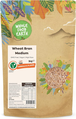 Wholefood Earth Wheat Bran Medium 3 kg, best before 06/25