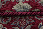Shiraz Oxford Border Pillow Sham - Burgundy Red and Gold - 48 x 74cm (19" x 29" inches) -new but open packaging