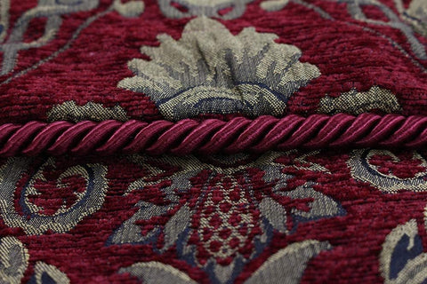 Shiraz Oxford Border Pillow Sham - Burgundy Red and Gold - 48 x 74cm (19" x 29" inches) -new but open packaging