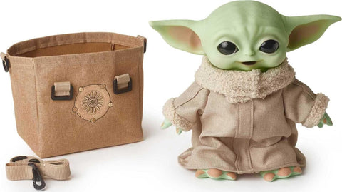 Star Wars The Plush Yoda Baby Figure, New but missing bag/ pouch, open, scruffy packaging