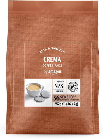 by Amazon Coffee Pads Crema best before 30/11/24 suitable for Senseo coffee machines 36 pads