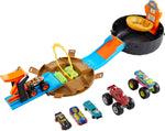 Hot Wheels Toy Monster Trucks Playset, Used- very good, clean condition, open, scruffy box