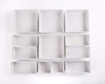 Eco Home Store 12pcs White Large Drawer Organisers, condition new, no original packaging