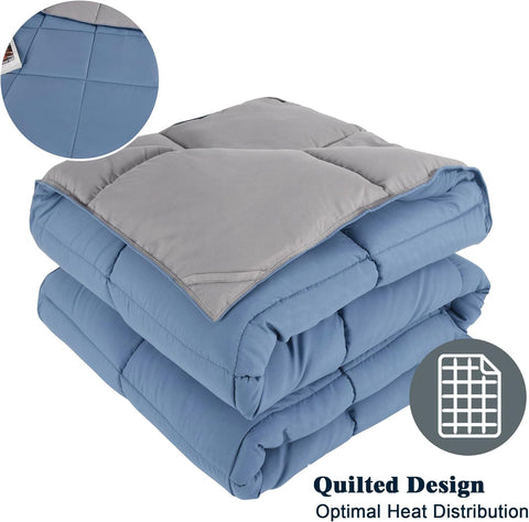 HIG 2 Pieces Dusty Blue Coverless Duvet Single  10.5 Tog, New