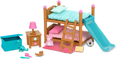 Li'l Woodzeez – Bunk Beds Playset 18 Pieces, New, open, scruffy box