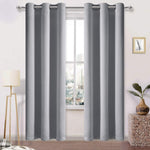 DWCN Blackout Curtains 46x90'', Silver Grey, 2 Panels, condition new, open, scruffy bag