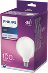 Philips LED Frosted Light Bulb Globe, 10.5W Cool White 4000K, condition new, open box