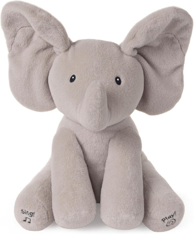Official Baby GUND Flappy the Elephant, Interactive a Cuddly Plush 12'', New, Tested, scruffy box