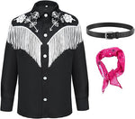 Yulefly Cowboy Cosplay Costume Adults Men , Black- new but missing original packaging