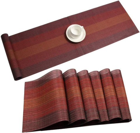 Placemats with Table Runner Set, new, no box