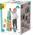 SES Creative Stacking blocks tower with animal figures , new , damaged box , opened box