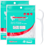 Smilcloud 200 Pcs Dental Floss Stick, scruffy packaging