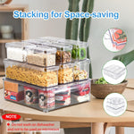 KUMD 10 Pack Fridge Organisers, Stackable Fridge Storage Containers with Lids- new but the big container is broken, big container lid is broken