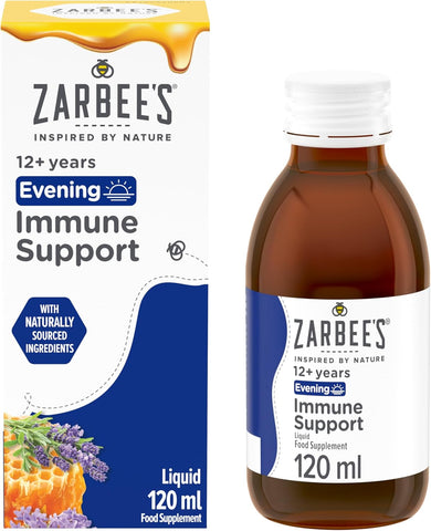 Zarbee’s Evening Immune Support, 120 ml, best before 04/25, box may come slightly scruffy