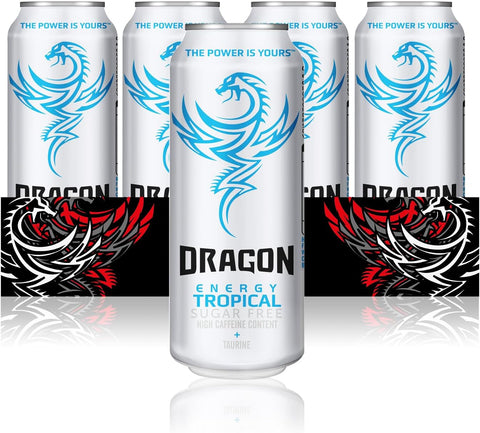 Dragon Energy Tropical Energy Drink 11 x 500ml Cans, 11 cans only, best before 4/27, no box