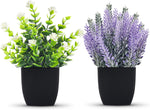 Rose 2 Pack Artificial Potted Plants, condition used-very good, some marks on pots, open box