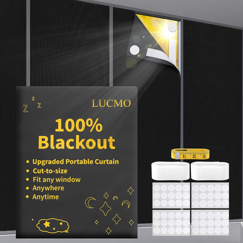 LUCMO Blackout Blinds 100 x 145 CM, 100% Blackout Blind, new, scruffy packaging