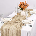 2Packs Light Brown Cheesecloth Table Runner,10FT, new but original packaging is missing