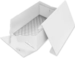 PME Oblong Cake Card & Cake Box 14x10In, White, condition new, very slight dents in the cardboard
