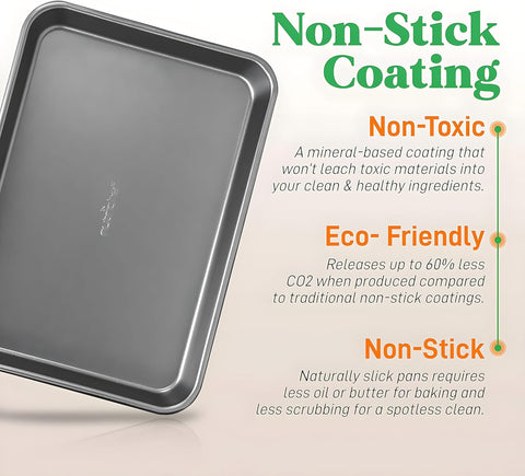 Nonstick Cookie Sheet Baking Pan, used- very good, ONLY 1 tray, some watermarks and a few very slight scratches, no original packaging