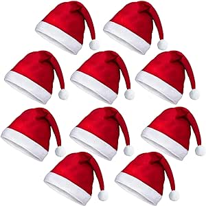 Benpen 10PCS Santa Hats, condition like new, no original packaging