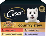 Cesar Country Stew Adult Wet Dog Food, Special Selection, 24 x 150g, best before 9/25