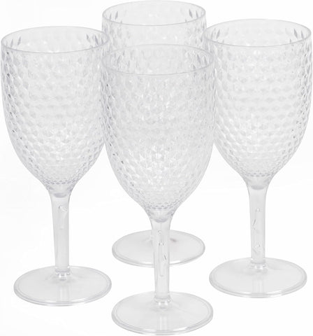 Cambridge Plastic Wine Glasses, 4 Pcs Set, condition new (Ref TT353)