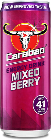 Carabao Energy Drink Mixed Berry 330ml- best before 24/02/26- dented cans