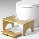 Folding Bamboo Squatting Potty for Adult Toilet Stool, 7 Inch Bathroom Step Stool New but no original packaging