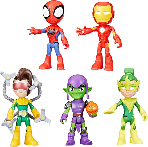 Marvel Spidey and His Amazing Friends, Action Figure Set, Used- good, scruffy, open box, have been taken out of box